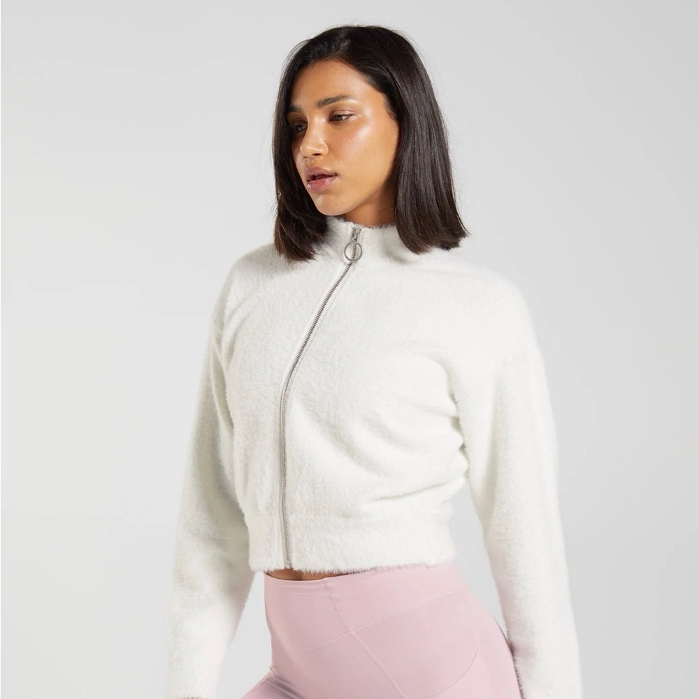 Gymshark White Teddy Jacket